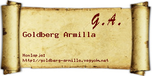 Goldberg Armilla névjegykártya